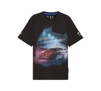 T-Shirt PUMA "BMW M Motorsport Car Graphic T-Shirt Herren", Herren, Gr. L, schwarz, Obermaterial: 100% Baumwolle; Rippe: 71% Baumwolle, 29% Polyester, bedruckt, relaxed fit, Rundhals, Shirts T-Shirt (