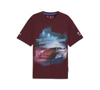 T-Shirt PUMA "BMW M Motorsport Car Graphic T-Shirt Herren", Herren, Gr. S, rot (ruby shimmer rot), Obermaterial: 100% Baumwolle; Rippe: 71% Baumwolle, 29% Polyester, bedruckt, relaxed fit, Rundhals, S