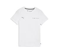 T-Shirt PUMA "BMW M Motorsport ESS+ Logo T-Shirt Jugendliche", Mädchen, Gr. 128, weiß, Obermaterial: 100% Baumwolle; Rippe: 80% Baumwolle, 20% Polyester, clean, regular fit, Rundhals, Shirts T-Shirt (
