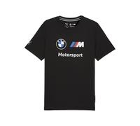 T-Shirt PUMA "BMW M Motorsport Essentials Logo T-Shirt Herren", Herren, Gr. XL, schwarz, Obermaterial: 100% Baumwolle; Rippe: 20% Polyester, 80% Baumwolle, regular fit, Rundhals, Shirts T-Shirt (66089