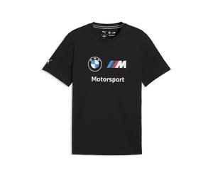 T-Shirt PUMA "BMW M MOTORSPORT Essentials T-Shirt Herren", Jungen, Gr. M, schwarz, Obermaterial: 100% Baumwolle. Rippe: 20% Polyester, 80% Baumwolle, clean, regular fit, Rundhals, Shirts T-Shirt (5631