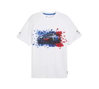 T-Shirt PUMA "BMW M Motorsport Graphic Mono T-Shirt Herren", Herren, Gr. XL, weiß, Obermaterial: 100% Baumwolle; Rippe: 71% Baumwolle, 29% Polyester, clean, relaxed fit, Rundhals, Shirts T-Shirt (8922