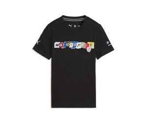 T-Shirt PUMA "BMW M MOTORSPORT Sportswear T-Shirt Jugendliche", Jungen, Gr. 116, schwarz, Obermaterial: 100% Baumwolle. Rippe: 29% Polyester, 71% Baumwolle, bedruckt, regular fit, Rundhals, Shirts T-S