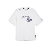 T-Shirt PUMA "BMW M Motorsport Sticker T-Shirt Herren", Herren, Gr. L, weiß, Obermaterial: 100% Baumwolle. Rippe: 71% Baumwolle, 29% Polyester, clean, relaxed fit, Rundhals, Shirts T-Shirt (90736857-L