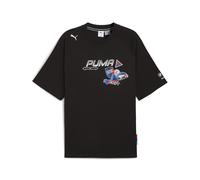 T-Shirt PUMA "BMW M Motorsport Sticker T-Shirt Herren", Herren, Gr. S, schwarz, Obermaterial: 100% Baumwolle. Rippe: 29% Polyester, 71% Baumwolle, clean, relaxed fit, Rundhals, Shirts T-Shirt (4298605