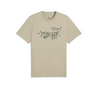 T-Shirt PUMA "Camo T-Shirt Herren", Damen, Gr. M, pebble gray beige, Obermaterial: 100% Baumwolle. Rippe: 29% Polyester, 71% Baumwolle, regular fit, Rundhals, Shirts T-Shirt (96447865-M) pebble gray b