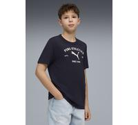 T-Shirt PUMA "CLASS GRAPHIC TEE B", Jungen, Gr. 164, new navy, Jersey, Obermaterial: 100% Baumwolle, bedruckt, regular fit normal, Rundhals, Shirts T-Shirt, Regular Fit, Kurzarm, Rundhalsausschnitt, f