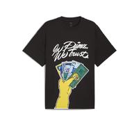 T-Shirt PUMA "Commissioner Dylan T-Shirt IV Herren", Herren, Gr. M, schwarz, Obermaterial: 100% Baumwolle; Rippe: 30% Polyester, 70% Baumwolle, clean, oversize, Rundhals, Shirts T-Shirt (64291164-M) s