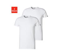 T-Shirt PUMA, Damen, Gr. M, weiß, Jersey, Obermaterial: 100% Baumwolle, unifarben, regular fit hüftbedeckend, Rundhals, Shirts T-Shirt, Rundhalsausschnitt, Kurzarm, Regular Fit, elastisch (40854828-M)