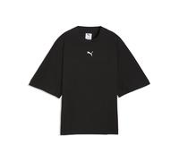 T-Shirt PUMA "Dare To Tailliertes T-Shirt Damen", Damen, Gr. XS, schwarz, Obermaterial: 100% Baumwolle. Rippe: 80% Baumwolle, 20% Polyester, clean, slim fit, Rundhals, Shirts T-Shirt (67701855-XS) sch