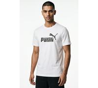 T-Shirt PUMA "ESS CAMO TEE", Herren, Gr. L, weiß (puma weiß), Jersey, Obermaterial: 100% Baumwolle, tarnfarben, regular fit normal, Rundhals, Shirts T-Shirt, gerade Passform, Kurzarm, für Alltag und F