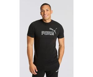 T-Shirt PUMA "ESS CAMO TEE", Herren, Gr. XXL, schwarz (puma schwarz), Jersey, Obermaterial: 100% Baumwolle, tarnfarben, regular fit normal, Rundhals, Shirts T-Shirt, gerade Passform, Kurzarm, für Allt