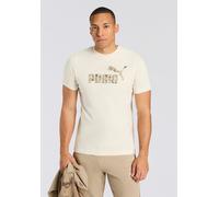 T-Shirt PUMA "ESS CAMO TEE", Herren, Gr. XXL, weiß (alpine snow), Jersey, Obermaterial: 100% Baumwolle, tarnfarben, regular fit normal, Rundhals, Shirts T-Shirt, gerade Passform, Kurzarm, für Alltag u