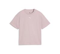 T-Shirt PUMA "ESS CENTERED CAT LOGO BOXY TEE G", Mädchen, Gr. 152, rosa (misty pink), Jersey, Obermaterial: 100% Baumwolle, bedruckt, relaxed fit normal, Rundhals, Shirts T-Shirt, kastenförmiges Shirt