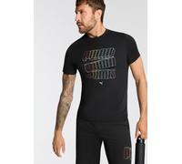 T-Shirt PUMA "ESS LOGO LAB HOG TEE", Herren, Gr. XXL, schwarz (puma schwarz), Jersey, Obermaterial: 100% Baumwolle, unifarben, regular fit normal, Rundhals, Shirts T-Shirt, Regular Fit, sportlicher St