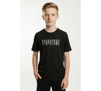 T-Shirt PUMA "ESS LOGO LAB STORY 2 TEE B", Jungen, Gr. 152, schwarz (puma schwarz), Jersey, Obermaterial: 100% Baumwolle, bedruckt, regular fit normal, Rundhals, Shirts T-Shirt, Regular Fit, Kurzarm,