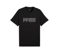 T-Shirt PUMA "ESS LOGO LAB STORY 2 TEE", Jungen, Gr. M, puma schwarz, Jersey, Obermaterial: 100% Baumwolle, bedruckt, regular fit normal, Rundhals, Shirts T-Shirt, Regular Fit, Kurzarm, für vielseitig
