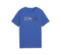 T-Shirt PUMA "ESS LOGO LAB TEE B", Jungen, Gr. 140, mountain blau, Jersey, Obermaterial: 100% Baumwolle, unifarben, regular fit normal, Rundhals, Shirts T-Shirt, Regular Fit, Kurzarm-Design, Rundhalsa