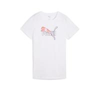 T-Shirt PUMA "ESS LOGO LAB TEE", Damen, Gr. L, weiß (puma weiß), Jersey, Obermaterial: 100% Baumwolle, bedruckt, regular fit normal, Rundhals, Shirts T-Shirt (70725958-L) puma weiß