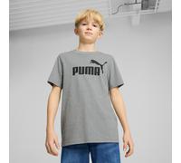 T-Shirt PUMA "ESS NO. 1 LOGO TEE B", Jungen, Gr. 152, grau (medium gray heather), Jersey, Obermaterial: 100% Baumwolle, unifarben, regular fit normal, Rundhals, Shirts T-Shirt, Regular Fit, Kurzarm, f