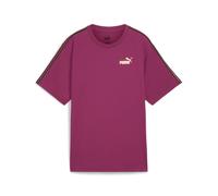 T-Shirt PUMA "ESS TAPE MINIMAL GOLD TEE", Damen, Gr. XS, lila (magenta gleam), Jersey, Obermaterial: 100% Baumwolle, unifarben, relaxed fit normal, Rundhals, Shirts T-Shirt (73468048-XS) magenta gleam