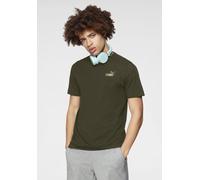 T-Shirt PUMA "ESS TAPE MINIMAL GOLD TEE", Herren, Gr. XXL, grün (schwarz olive), Jersey, Obermaterial: 100% Baumwolle, unifarben, regular fit normal, Rundhals, Shirts T-Shirt (98219730-XXL) schwarz ol