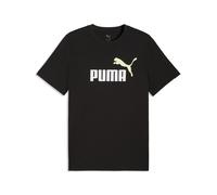 T-Shirt PUMA "Essentials 2 Colour No. 1 Logo T-Shirt Herren", Herren, Gr. XL, schwarz apple spritz grün, Obermaterial: 100% Baumwolle. Rippe: 80% Baumwolle, 20% Polyester, bedruckt, regular fit, Rundh