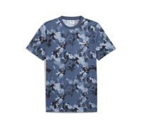 T-Shirt PUMA "Essentials Camo T-Shirt Herren", Gr. S, schwarz indigo blau, 100% Baumwolle, regular fit, Rundhals, Shirts T-Shirt (84080631-S) schwarz indigo blau