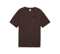 T-Shirt PUMA "Essentials Elevated Cat Logo Relaxed T-Shirt Herren", Herren, Gr. M, braun (chocolate braun), Obermaterial: 100% Baumwolle. Rippe: 20% Polyester, 80% Baumwolle, clean, relaxed fit, Rundh
