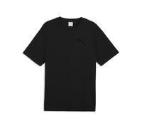 T-Shirt PUMA "Essentials Elevated Cat Logo Relaxed T-Shirt Herren", Herren, Gr. S, schwarz, Obermaterial: 100% Baumwolle. Rippe: 20% Polyester, 80% Baumwolle, clean, relaxed fit, Rundhals, Shirts T-Sh