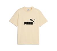 T-Shirt PUMA "Essentials Elevated No.1 Relaxed T-Shirt Herren", Herren, Gr. XXL, beige (buttercream gelb), Obermaterial: 100% Baumwolle. Rippe: 4% Elasthan, 96% Baumwolle, relaxed fit, Rundhals, Shirt