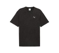 T-Shirt PUMA "Essentials Elevated Relaxed Wash T-Shirt Herren", Herren, Gr. XS, schwarz, Obermaterial: 100% Baumwolle. Rippe: 71% Baumwolle, 29% Polyester, bedruckt, relaxed fit, Rundhals, Shirts T-Sh