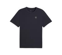 T-Shirt PUMA "Essentials Elevated T-Shirt Herren", Damen, Gr. S, new navy blau, Obermaterial: 100% Baumwolle. Rippe: 80% Baumwolle, 20% Polyester, clean, regular fit, Rundhals, Shirts T-Shirt (9040922
