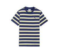 T-Shirt PUMA "Essentials Gestreiftes T-Shirt Jugendliche", Jungen, Gr. 152, blau jewel, Obermaterial: 100% Baumwolle. Rippe: 71% Baumwolle, 29% Polyester, gestreift, regular fit, Rundhals, Shirts T-Sh