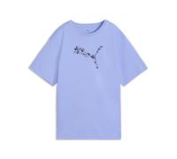 T-Shirt PUMA "Essentials Graphics Animal Relaxed T-Shirt Damen", Damen, Gr. XS, blau (intense lavender lila), Obermaterial: 100% Baumwolle. Rippe: 80% Baumwolle, 20% Polyester. Knöchelsocke: 20% Polye