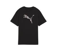 T-Shirt PUMA "Essentials Graphics Animal T-Shirt Mädchen", Kinder, Gr. 128, schwarz, Obermaterial: 100% Baumwolle. Rippe: 80% Baumwolle, 20% Polyester. Knöchelsocke: 80% Baumwolle, 20% Polyester, bedr