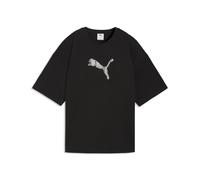 PUMA Damen Shirt ESS GRAPHICS LEO LUXE Bedazzled Oversized Tee (634566) XS PUMA Black