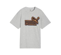 T-Shirt PUMA "Essentials Logo Lab Relaxed Graphic T-Shirt Jungen", Jungen, Gr. 176, light gray heather, Obermaterial: 100% Baumwolle. Rippe: 20% Polyester, 80% Baumwolle, clean, relaxed fit, Rundhals,