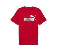 T-Shirt PUMA "Essentials No. 1 Logo T-Shirt Herren", Jungen, Gr. S, rot (for all time rot), Obermaterial: 100% Baumwolle. Rippe: 20% Polyester, 80% Baumwolle, clean, regular fit, Rundhals, Shirts T-Sh