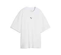 T-Shirt PUMA "Essentials Oversized T-Shirt Damen", Damen, Gr. XL, weiß, Obermaterial: 100% Baumwolle. Rippe: 80% Baumwolle, 20% Polyester, clean, oversize, Rundhals, Shirts T-Shirt (91898736-XL) weiß