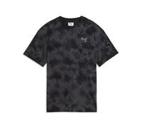 T-Shirt PUMA "Essentials Relaxed Tie Dye T-Shirt Jugendliche", Jungen, Gr. 128, schwarz, Obermaterial: 100% Baumwolle. Rippe: 4% Elasthan, 96% Baumwolle, relaxed fit, Rundhals, Shirts T-Shirt (7763141