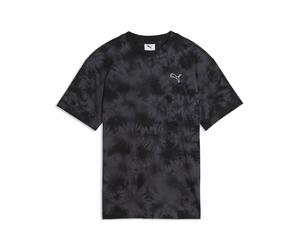 T-Shirt PUMA "Essentials Relaxed Tie Dye T-Shirt Jugendliche", Jungen, Gr. 128, schwarz, Obermaterial: 100% Baumwolle. Rippe: 4% Elasthan, 96% Baumwolle, relaxed fit, Rundhals, Shirts T-Shirt (7763141