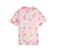 T-Shirt PUMA "Essentials Relaxed Tie Dye T-Shirt Jugendliche", Jungen, Gr. 164, wild pink, Obermaterial: 100% Baumwolle. Rippe: 4% Elasthan, 96% Baumwolle, relaxed fit, Rundhals, Shirts T-Shirt (65328