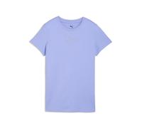 T-Shirt PUMA "Essentials Script T-Shirt Damen", Damen, Gr. L, intense lavender lila, Obermaterial: 100% Baumwolle. Rippe: 20% Polyester, 80% Baumwolle, bedruckt, regular fit, Rundhals, Shirts T-Shirt