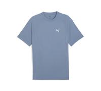 T-Shirt PUMA "Evostripe T-Shirt Herren", Herren, Gr. L, blau (cool blau), Obermaterial: 35% Viskose, 65% Polyester, clean, regular fit, Rundhals, Shirts T-Shirt (62198048-L) cool blau