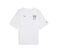T-Shirt PUMA "F1 75yrs Relaxed T-Shirt Herren", Herren, Gr. L, weiß, Obermaterial: 100% Baumwolle; Rippe: 29% Polyester, 71% Baumwolle, clean, regular fit, Rundhals, Shirts T-Shirt (43953903-L) weiß