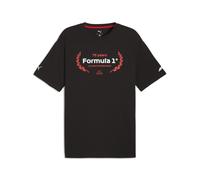 T-Shirt PUMA "F1 Essentials Graphic T-Shirt Herren", Herren, Gr. XXL, schwarz, Obermaterial: 100% Baumwolle; Rippe: 29% Polyester, 71% Baumwolle, clean, regular fit, Rundhals, Shirts T-Shirt (82141508