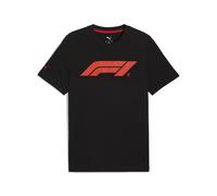 T-Shirt PUMA "F1 Essentials Logo T-Shirt Herren", Herren, Gr. L, schwarz, Obermaterial: 100% Baumwolle. Rippe: 30% Polyester, 70% Baumwolle, clean, regular fit, Rundhals, Shirts T-Shirt (64956636-L) s