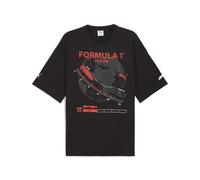 T-Shirt PUMA "F1 Graphic T-Shirt Herren", Herren, Gr. XL, schwarz, Obermaterial: 100% Baumwolle; Rippe: 71% Baumwolle, 29% Polyester, clean, relaxed fit, Rundhals, Shirts T-Shirt (93855515-XL) schwarz