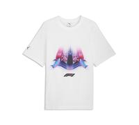 T-Shirt PUMA "F1 Relaxed T-Shirt Herren", Herren, Gr. L, weiß, Obermaterial: 100% Baumwolle. Rippe: 71% Baumwolle, 29% Polyester, clean, relaxed fit, Rundhals, Shirts T-Shirt (87234937-L) weiß